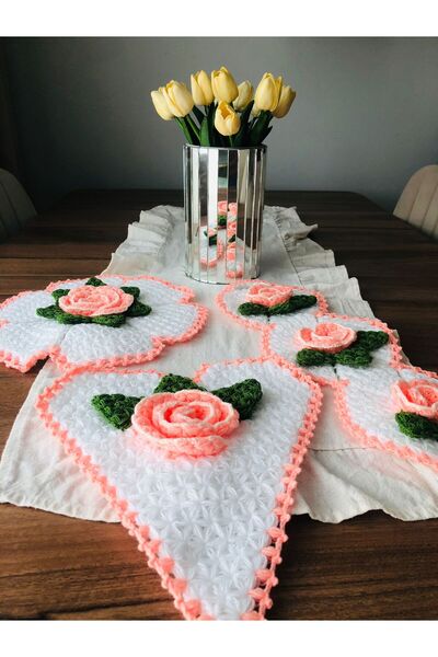 ONTİC Hand Knitted Bath Washcloth – Dowry Washcloth – Bridal Gift – Full Bowknot-Dowry Washcloth