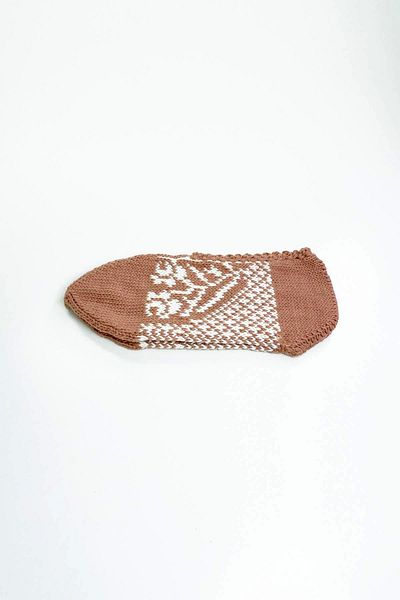 PRATİKOBA 2 Pairs of Hand Knitted Winter Stylish Women's Wool Booties Set 10