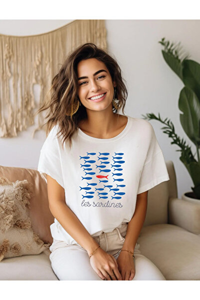 LAYORA Tricou Les Sardines cu imprimeu – Design care face diferența să se arate