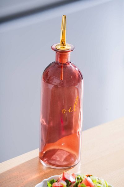ACAR 7939 Pierre Glass Oil Pot 500 ml - Red
