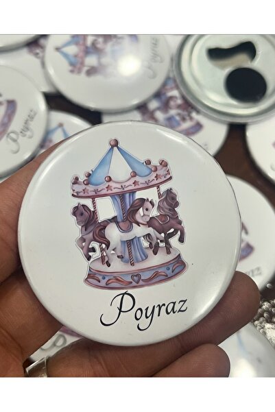 ButikSosyetik Açacaklı Magnetli Buton Rozet 58 Mm 9 Adet Kişiye Özel-