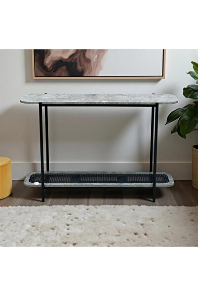 Gharaib Al Tuhaf Wooden entry table with lower shelf - elegant and modern design