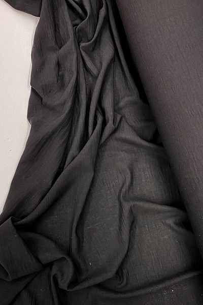 PRATİKOBA Linen Fabric - Organic Fabric - Curtain Fabric - Thin Linen - Fabric Cover for Clothes Black 27