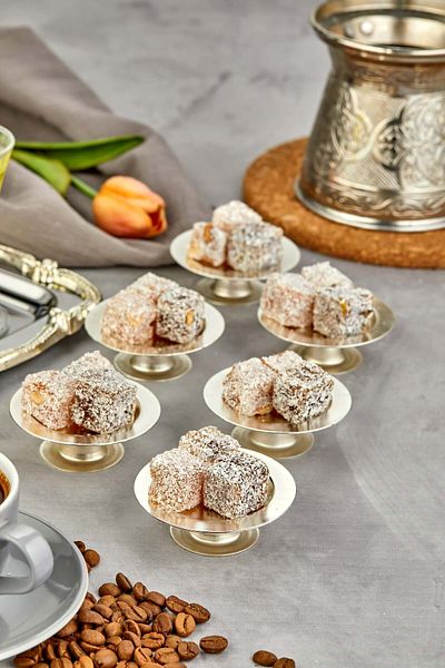 Milenay Patella Series Turkish Delight Bowl, Sugar Bowl, Ring Holder, Premium Metal, Silver, 6 Pieces