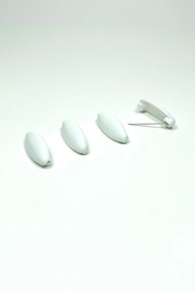 PRATİKOBA 4 Pieces Plastic Safety Scarf and Shawl Pin White 4 cm