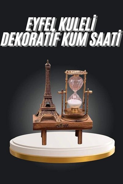 Kanonik Education Eiffel Tower Hourglass Decorative Souvenir Retro Eiffel Tower