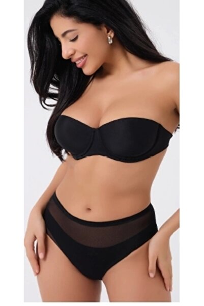 BLOOMFIT Laser Cut High Waist Bato Corset-Black0025