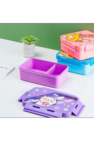 Generic Lunch box with spoon and chopsticks