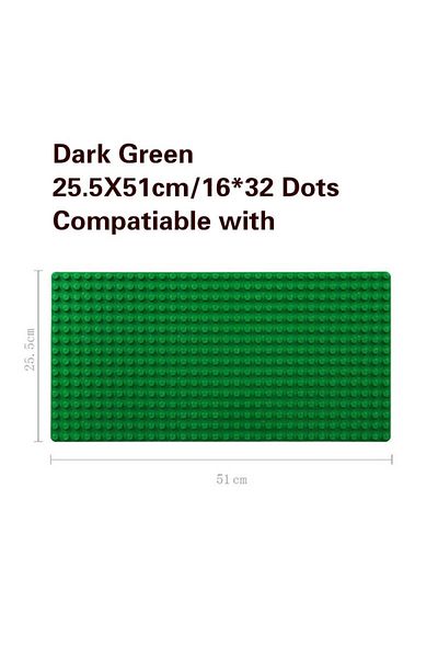 Choice1 grenn 51*25.5cm Large Particle Size Building Blocks Baseplate Bricks Base Plate DIY Educational Toys