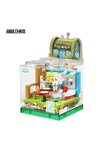 Choice1 With Box Crab Restaurant Spongebob Building Blocks Patrick Star Krusty Krab Squidward Tentacles Room
