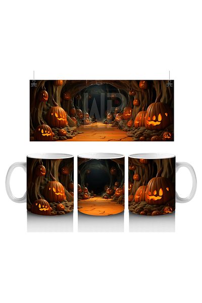 Luluyen Pumpkins Looking through the Fog Tunnel – Gift Coffee Mug