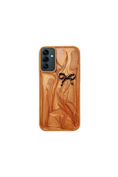 Zebana Samsung Galaxy A55 Compatible Case Fionka Silicone Case Brown