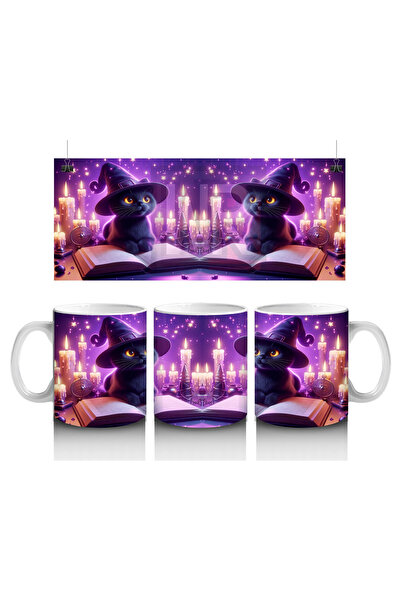 Luluyen كوب مطبوع عليه عيد الهالوين مع الأيدي السحرية والحلقات السحرية المتوهجة