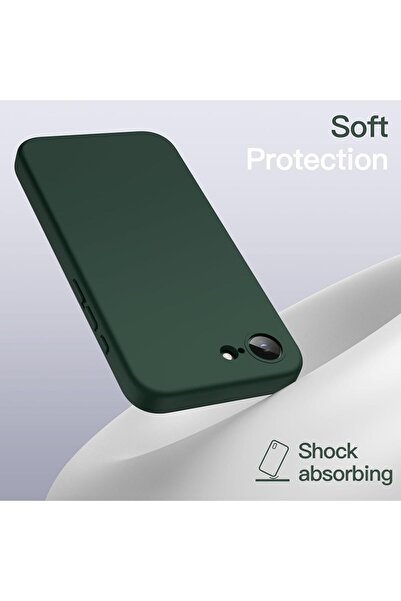 Fibaks Apple iPhone 16E Kılıf Kadife Lansman Soft Yumuşak Liquid Silikon Kamera Korumalı Kapak