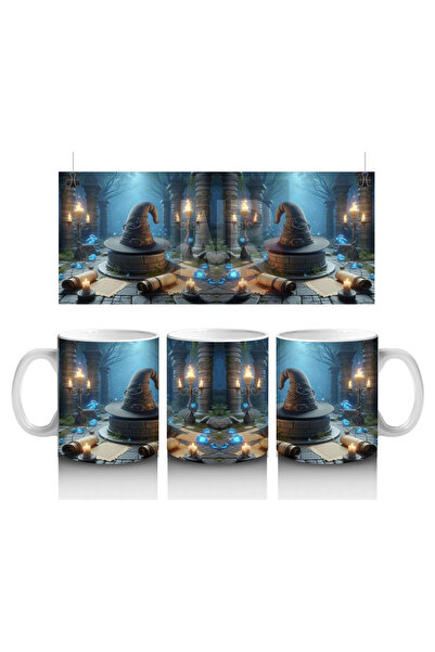 Luluyen كوب مطبوع على شكل ساحرة قوطية تنمو في ضوء الشموع