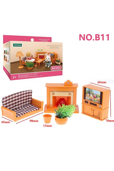 Choice7 B11 Miniature Furniture 1:12 Dollhouse Kitchen Livingroom Bedroom Set DIY Scene Doll Play Decoration