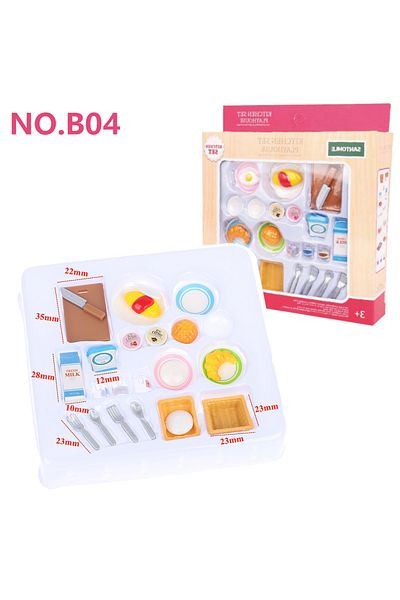 choice2 B04 Miniature Furniture 1:12 Dollhouse Kitchen Livingroom Bedroom Set DIY Scene Doll Play Decoration