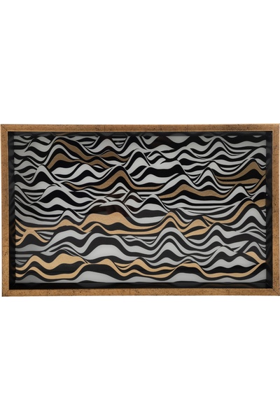 Mudo Home WAVE DEKORATİF TEPSİ 24X39 CM