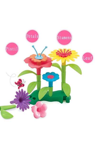 LIXADA Garden Building Set 72pcs Girls' Early Learning Toys