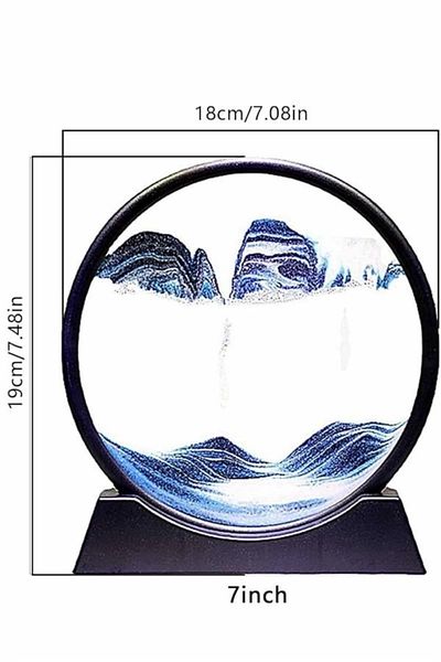 Kanonik Education Decorative Sand Water Hourglass Round Stylish Sand Table Hourglass Shaped Sand Table