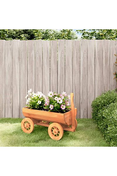 vidaxl Decorative Wagon 70x43x54 cm Solid Wood Fir