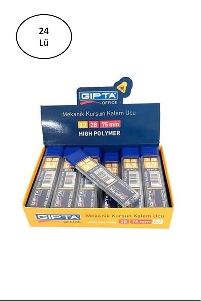 PRATİKOBA Gıpta 75Mm 2B 0.7Mm Pen Tip 20 Pieces Tube 24 Pieces