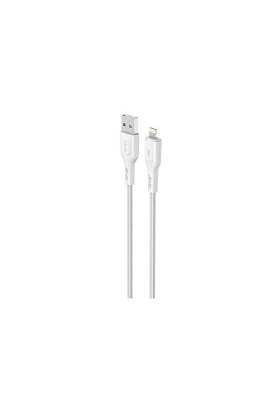 KNIT 2A Çıkış, USB-A to Lightning Şarj ve Data Aktarım Kablosu, Örgü Tasarım, 1 metre