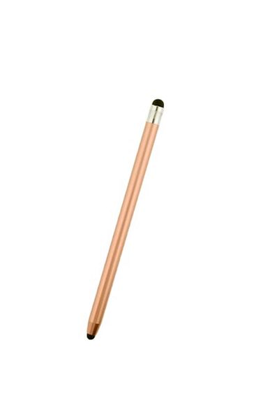 Bibilel Creion Stylus universal 2 in 1, pentru tableta, telefon sau laptop cu touch screen, Gold