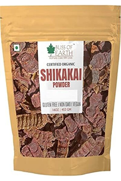 bliss of earth مسحوق شيكاكاي عضوي لنمو الشعر 453 جرام