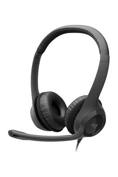 logitech H390 Wired Headset with Noise-Cancelling Microphone – Black