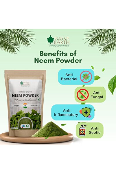 Bliss of Earth Neem Leaves Powder, 453g | Pure Natural Herbal & Cosmetic Ingredient