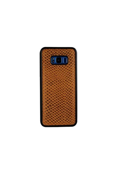 SOHO Husa compatibila cu Samsung Galaxy S8, Leather case Snake Skin Design, Maro