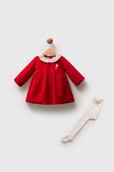 U.S. Polo Assn. U.S. Polo Assn Baby Girl Red Dress