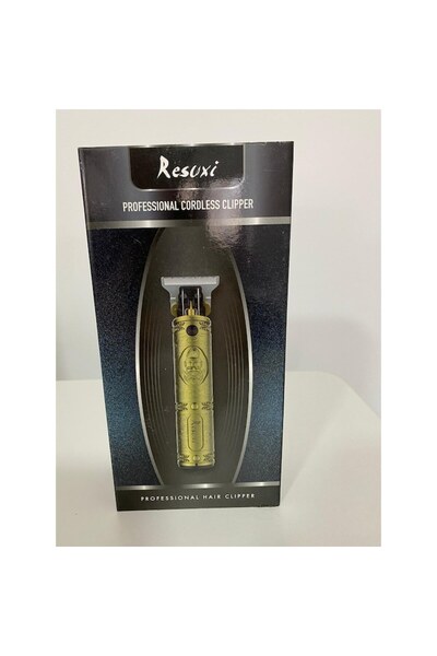 RESUXI Cordless Hair Clipper with USB Charging, Accessories Included, Patinated Gold