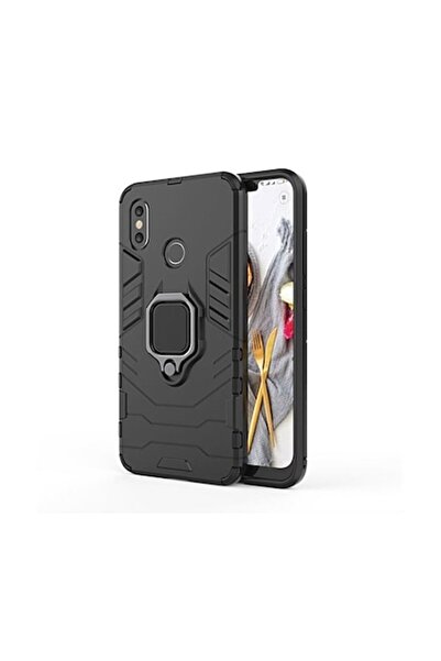 SOHO Carcasă de protecție pentru Samsung Galaxy A02s cu inel magnetic Popsocket, neagră