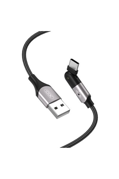 Bibilel Cablu cu conector Type-C rotativ 180 grade, USB la Type-C, 1.2 m lungime, Negru