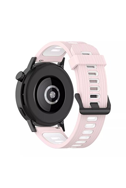 Bibilel Curea din silicon pentru Samsung Galaxy Watch (46 mm), Galaxy Watch 3, Gear S3, Huawei Watch GT, Roz