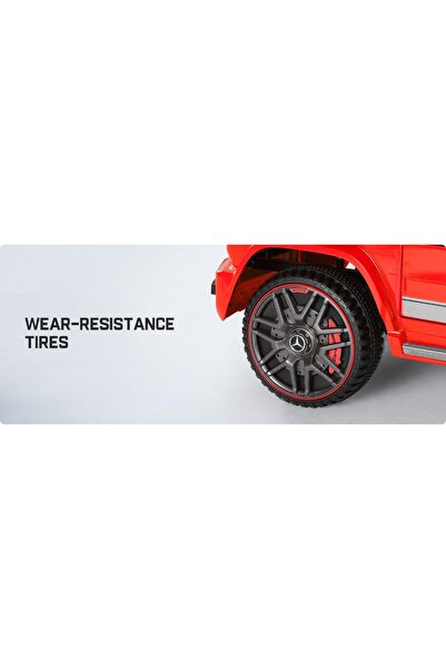 rexa FanttikRide 12V Licensed Mercedes-Benz G63 Electric Ride-On Car with Remote & Music – Red