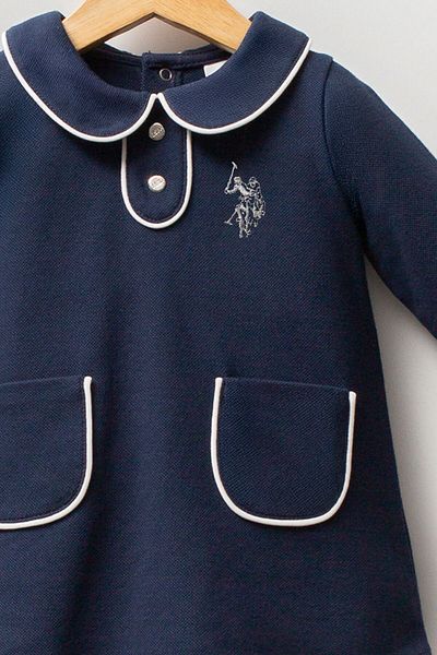 U.S. Polo Assn. U.S. Polo Assn Baby Girl Navy Blue Dress
