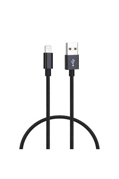Bibilel Cablu de date Lightning pentru iPhone, iPod, iPad, 1M, ranforsat, negru