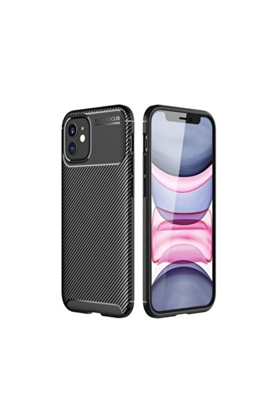Bibilel Carcasă de protecție Carbon pentru iPhone 12 Mini, neagră, tip bumper