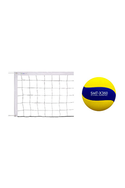 ÖZBEK Okul Voleybol Filesi 9.50mt ve Summit X360 Voleybol Top Seti