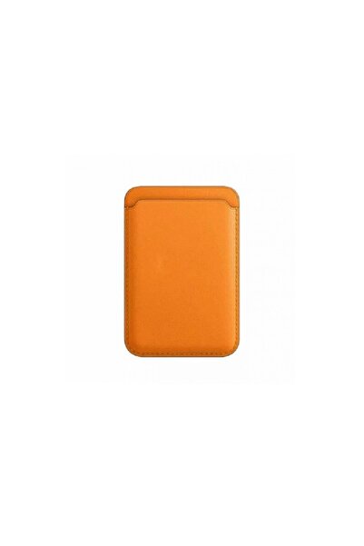 SOHO MagSafe Leather Wallet for Cards, Compatible with iPhone 12, 12 Pro and 12 Pro Max, Orange