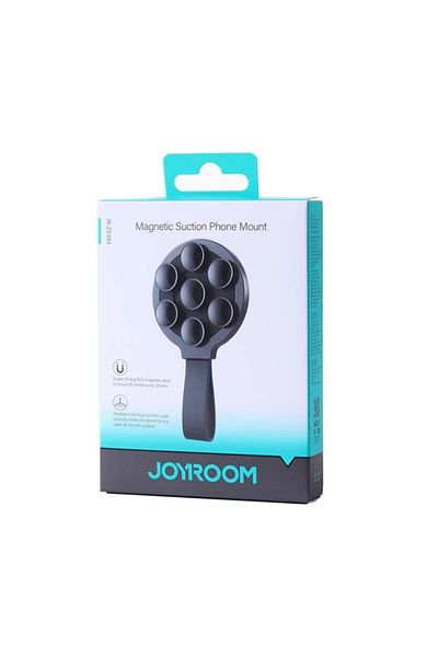 REDz Accessories JOYROOM JR‑ZS393 MagSafe Holder, Suction Cups + Magnetic, Compatible 4.7‑7″, Black
