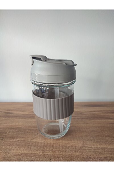 KEYFHOME Children's Water Bottle with Glass Straw