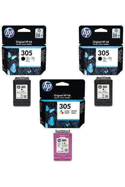 HP Pack of 3 (2-Piece 305 Black and 1-Piece 305 Tri-Colour) Original Ink Cartridge