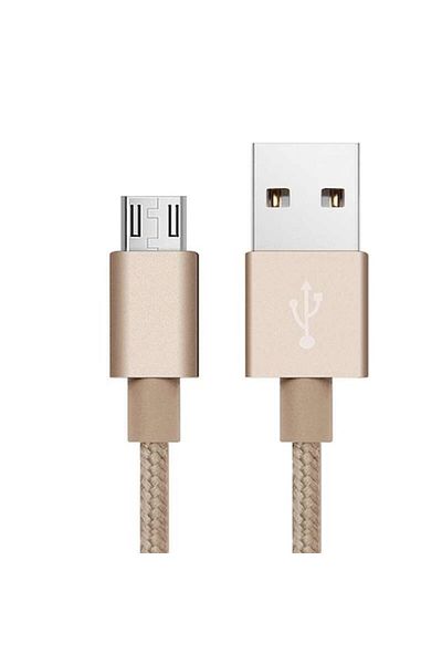 Bibilel Cablu de date Micro USB de înaltă calitate - 3 m, auriu