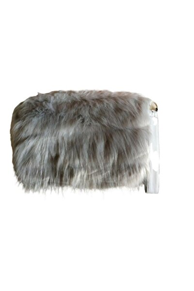 Guess Poseta dama din blana, Guess, clutch, gri