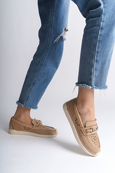 MCEM STORE Jet-Lily Laceless Orthopedic Comfortable Sole Flower Patterned Women's Ballerina Shoes Ckt - Ten