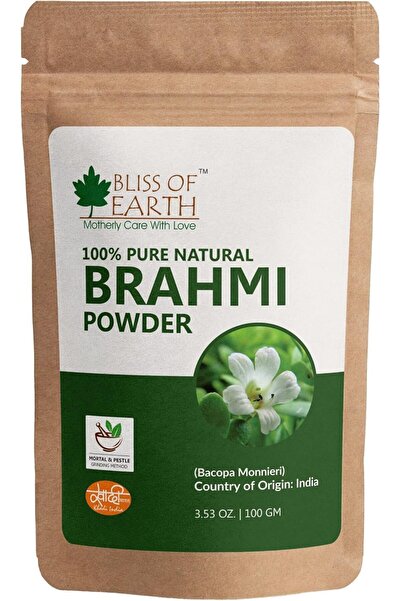 Bliss of Earth Pure & Natural Brahmi Powder, 100g | Plant Based Formula for H...
